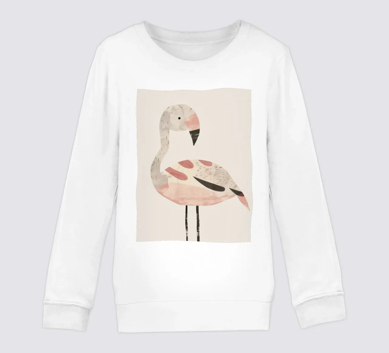 Sierlijke flamingo in dromerige pasteltinten kinder sweatshirt van DesignDoodle