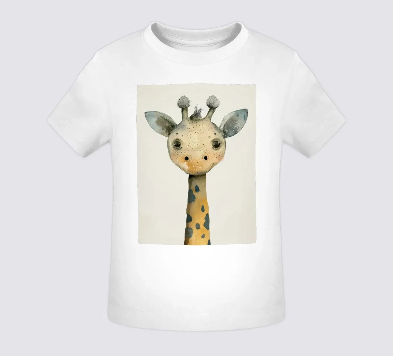 Elegante giraffa dalle curve delicate e dalle linee morbide maglietta neonato da DesignDoodle