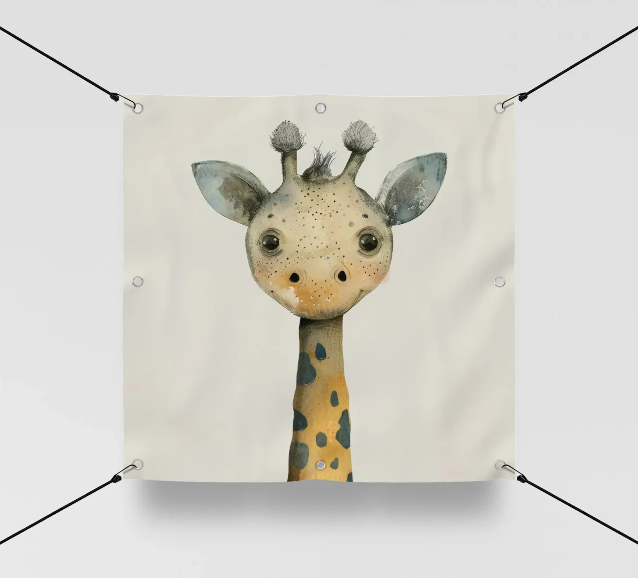 Elegante giraffa dalle curve delicate e dalle linee morbide telo in pvc da DesignDoodle