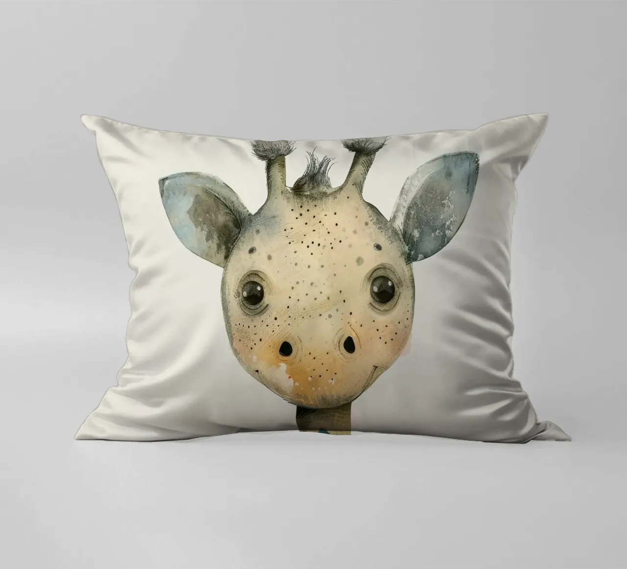 Elegant Giraffe with Gentle Curves and Soft Lines decorative cushion by DesignDoodle
