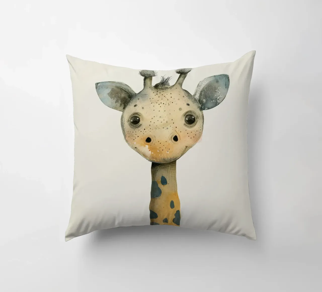 Elegant Giraffe with Gentle Curves and Soft Lines decorative cushion by DesignDoodle