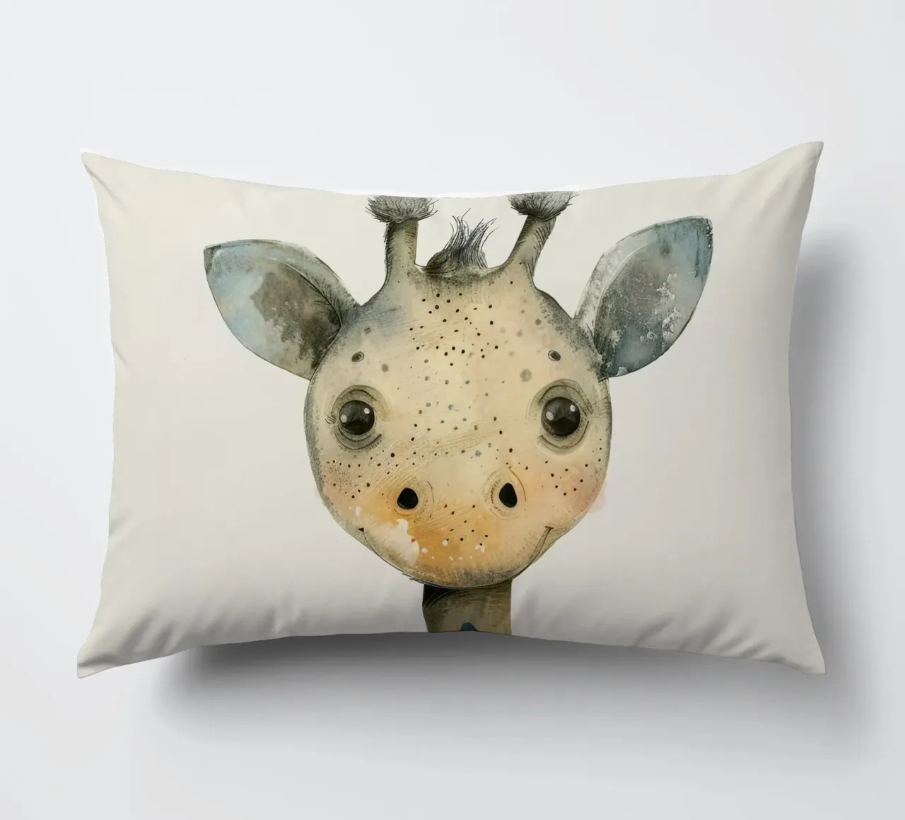 Elegant Giraffe with Gentle Curves and Soft Lines decorative cushion by DesignDoodle