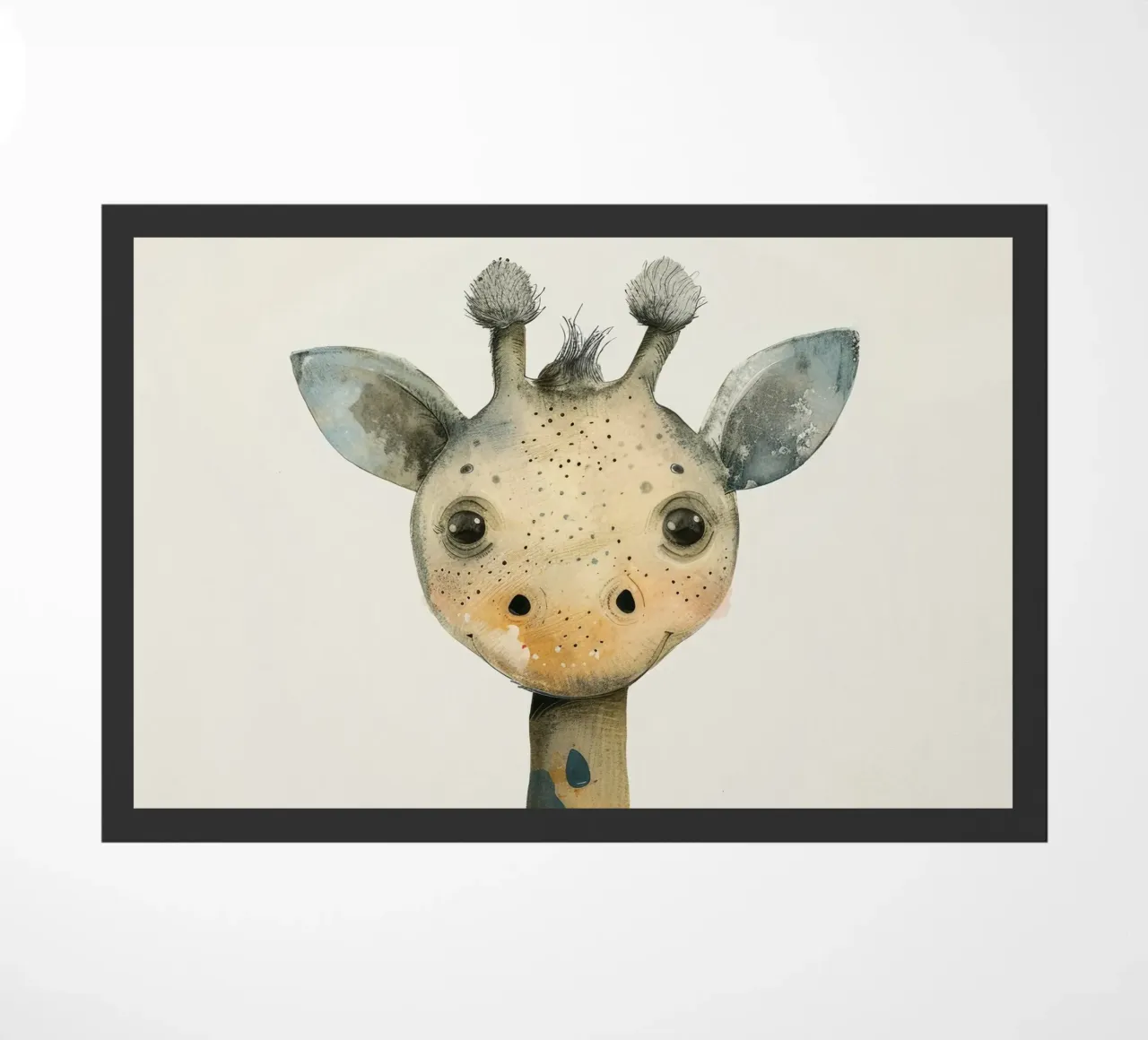 Elegante giraffa dalle curve delicate e dalle linee morbide zerbino da DesignDoodle