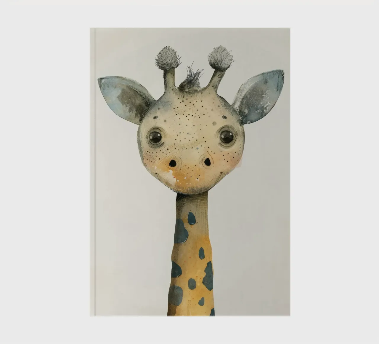 Elegant Giraffe with Gentle Curves and Soft Lines notebook by DesignDoodle