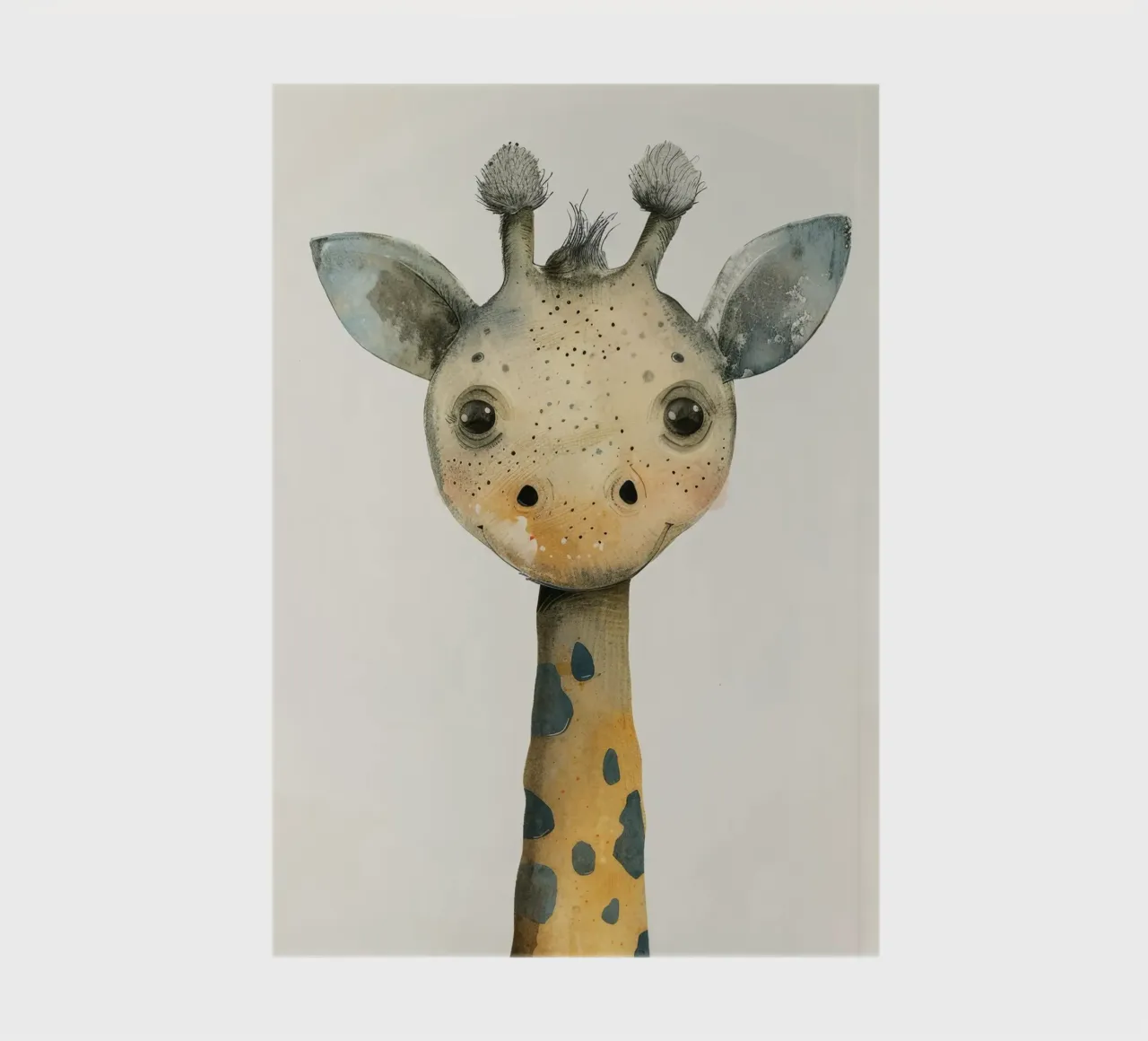 Elegant Giraffe with Gentle Curves and Soft Lines notebook by DesignDoodle