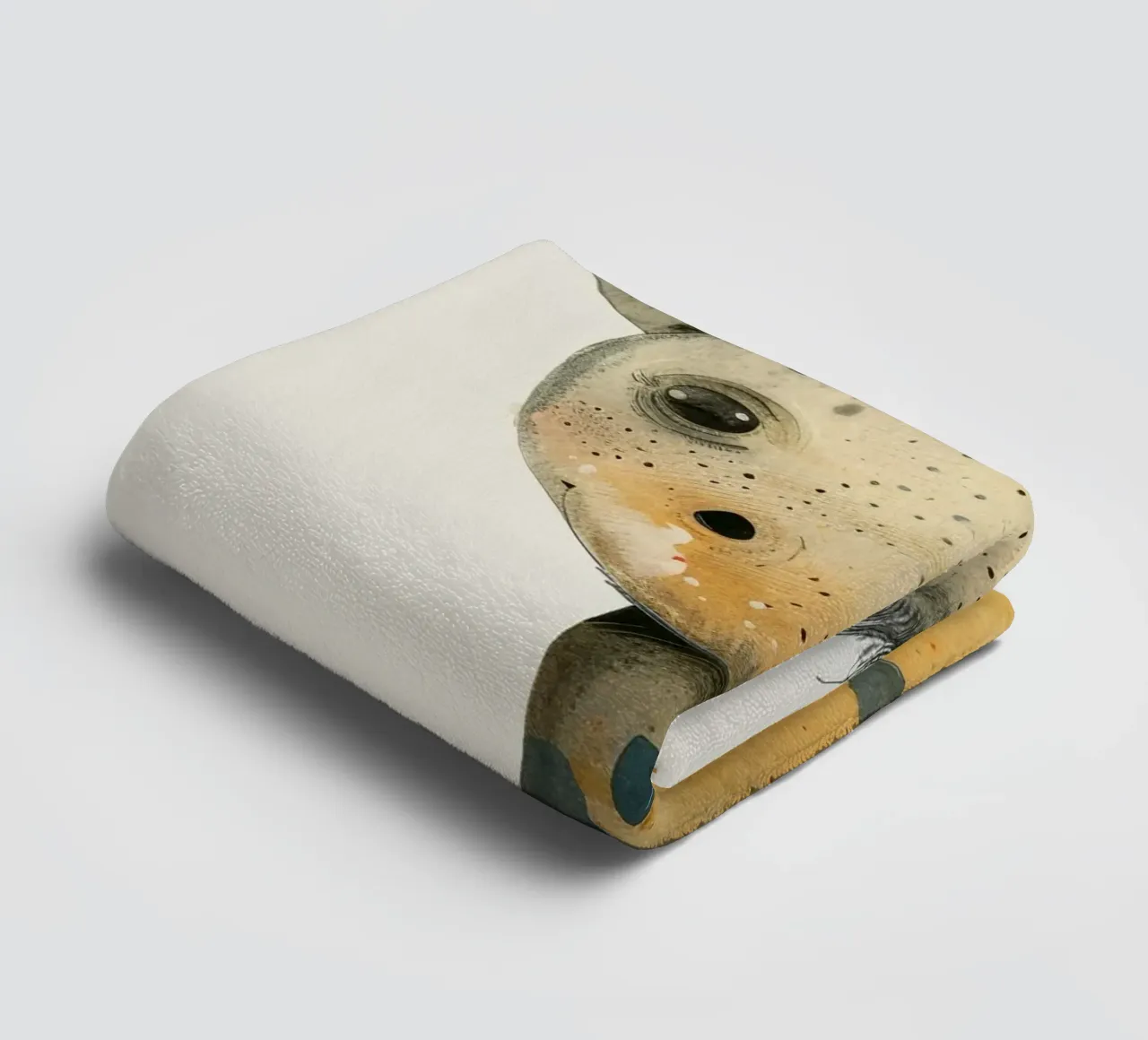 Elegant Giraffe with Gentle Curves and Soft Lines towel by DesignDoodle