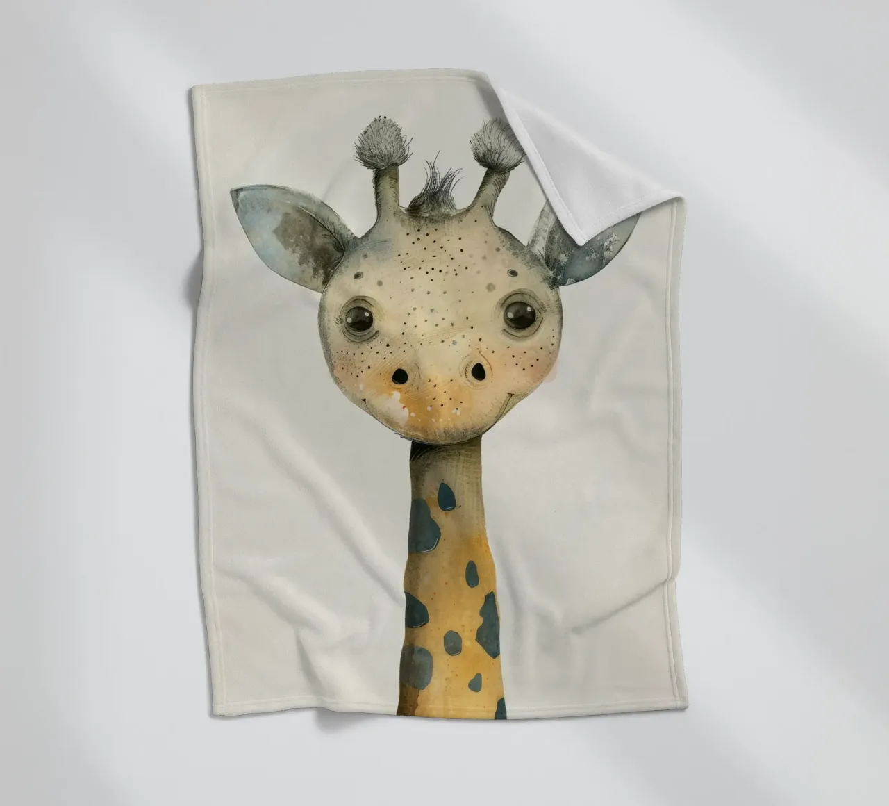 Elegant Giraffe with Gentle Curves and Soft Lines fleece blanket by DesignDoodle