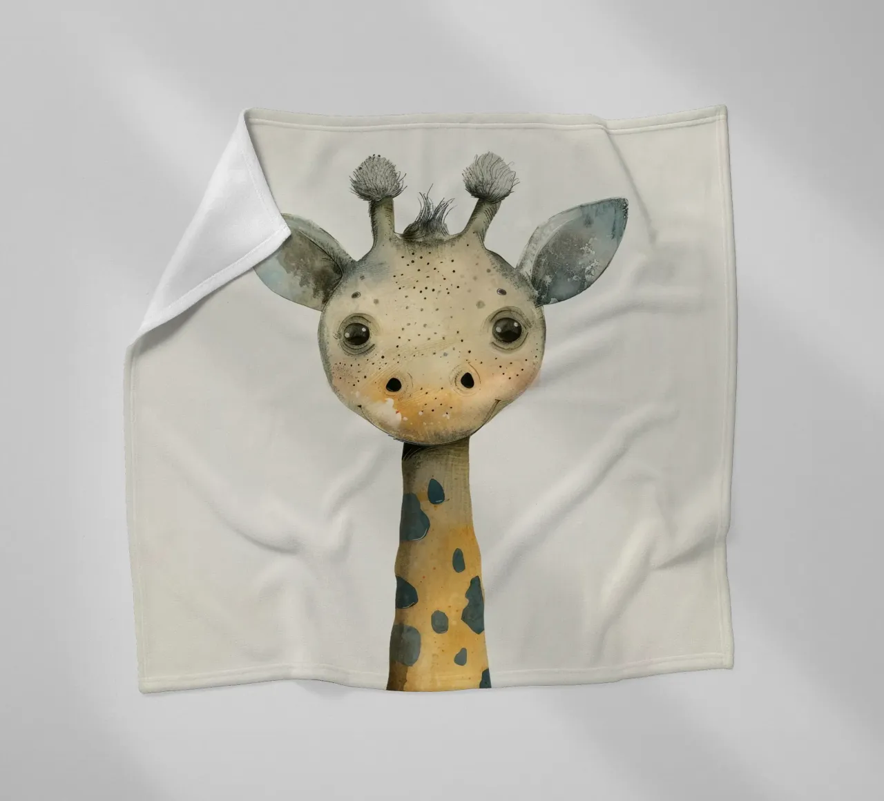 Elegant Giraffe with Gentle Curves and Soft Lines fleece blanket by DesignDoodle