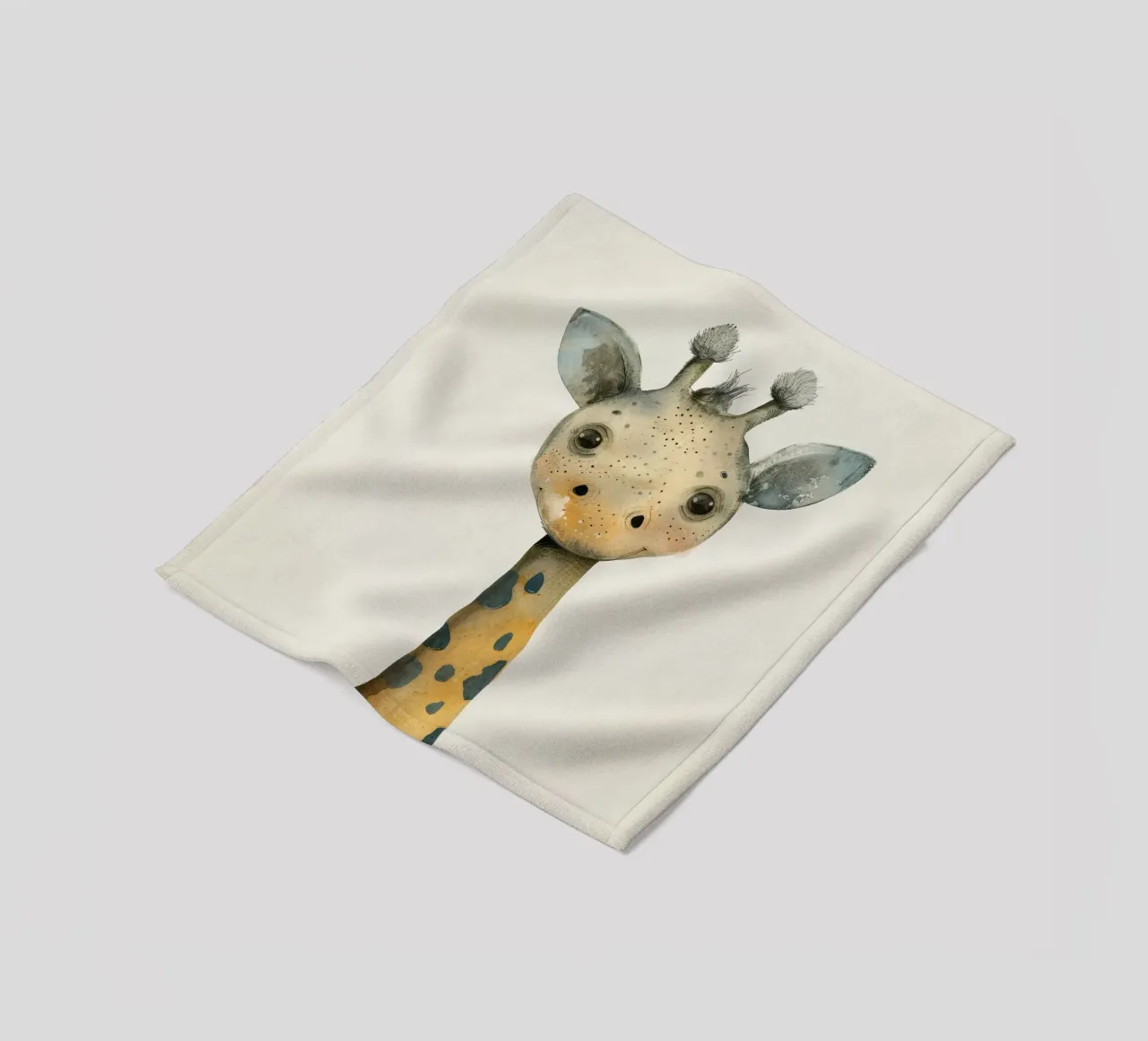 Elegant Giraffe with Gentle Curves and Soft Lines fleece blanket by DesignDoodle