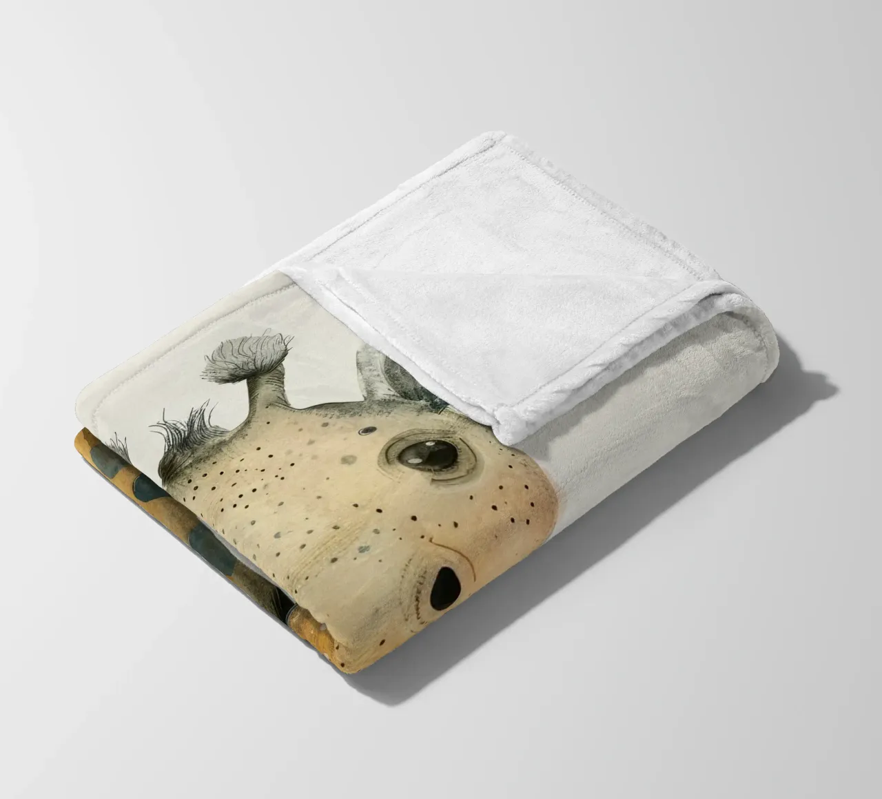 Elegant Giraffe with Gentle Curves and Soft Lines fleece blanket by DesignDoodle