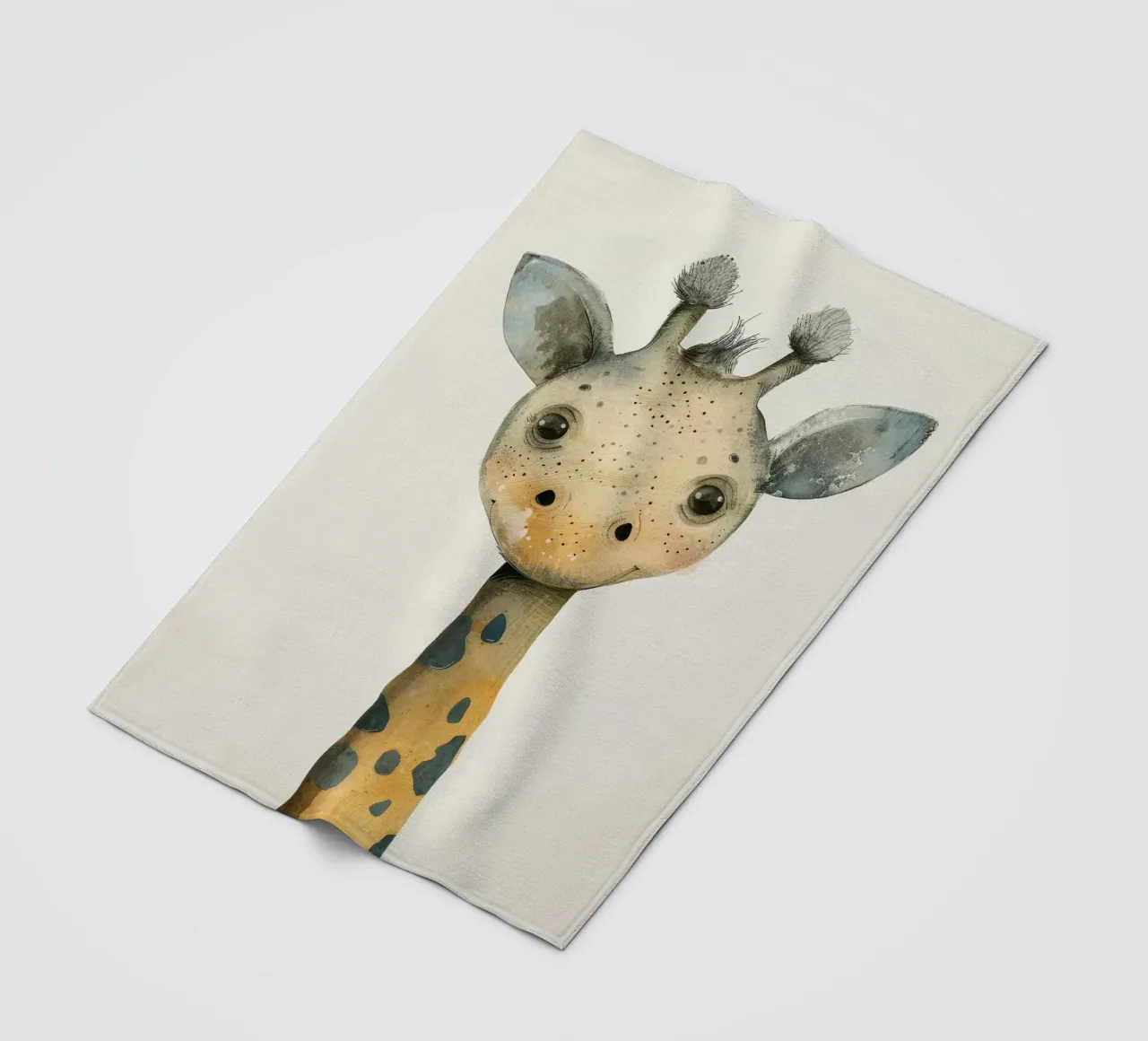 Elegant Giraffe with Gentle Curves and Soft Lines fleece blanket by DesignDoodle
