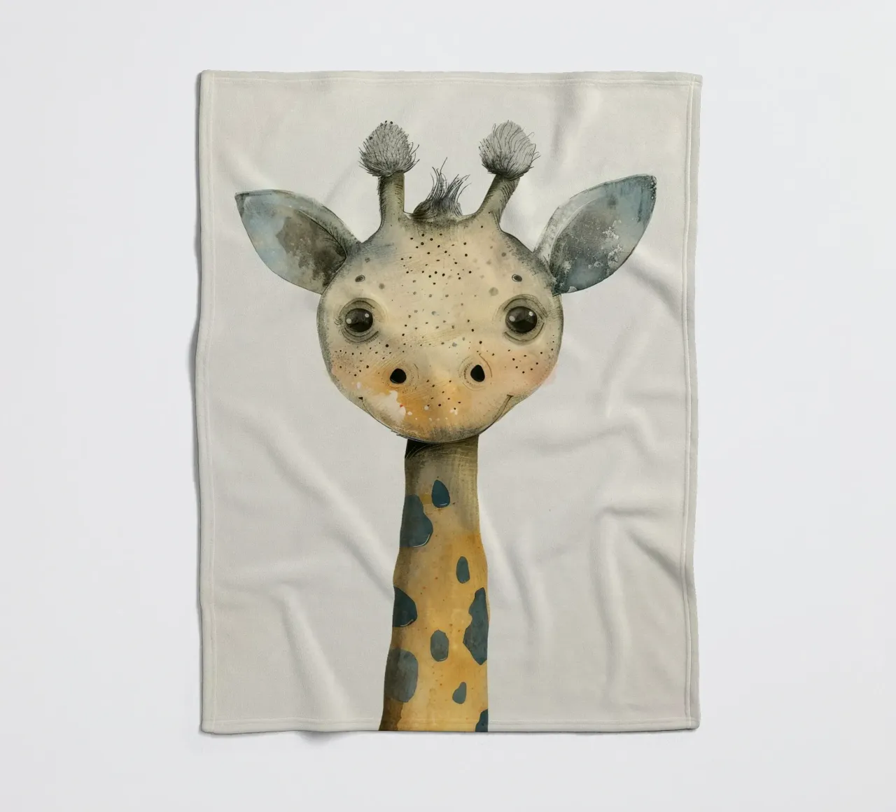 Elegant Giraffe with Gentle Curves and Soft Lines fleece blanket by DesignDoodle