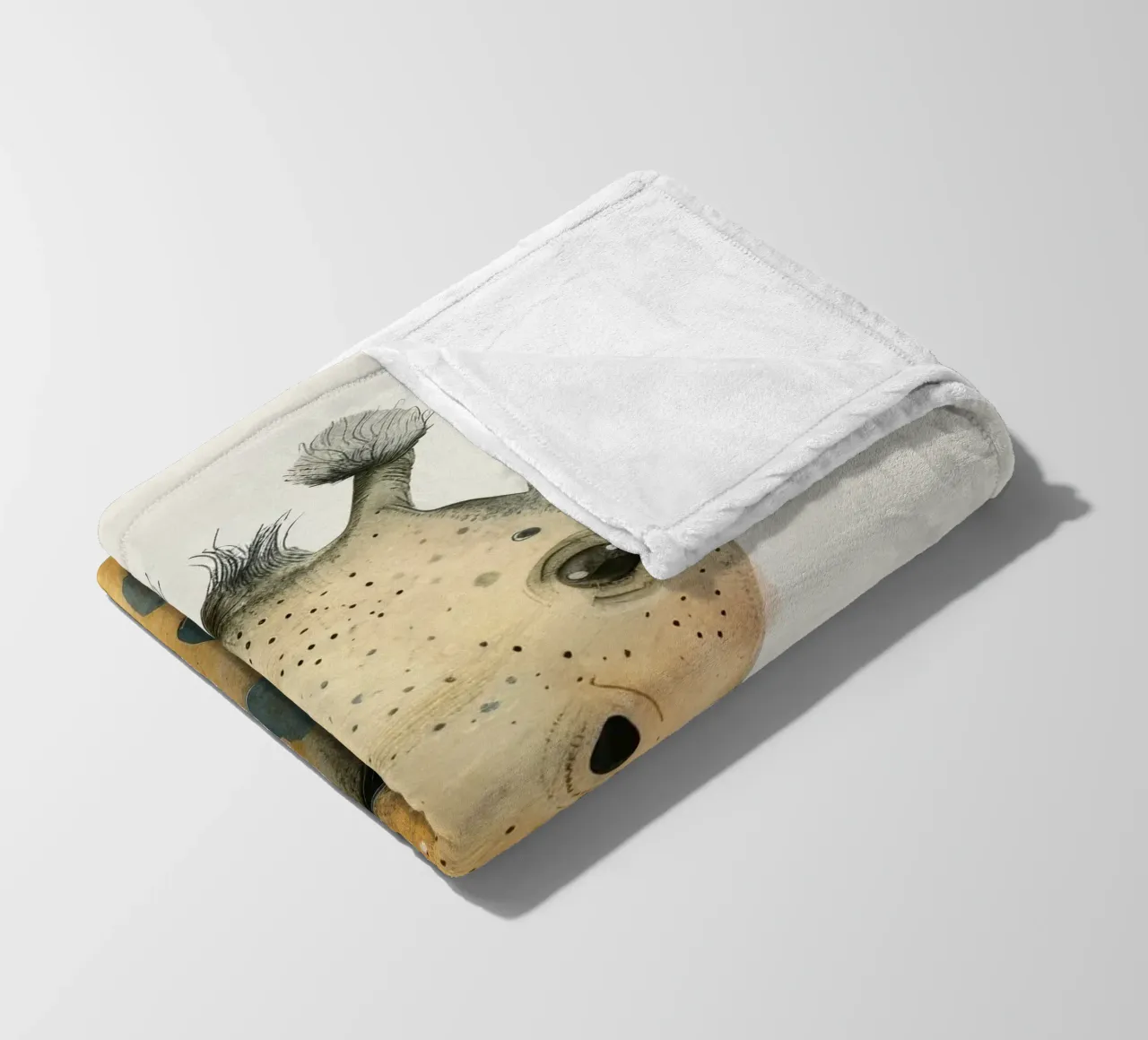 Elegant Giraffe with Gentle Curves and Soft Lines fleece blanket by DesignDoodle