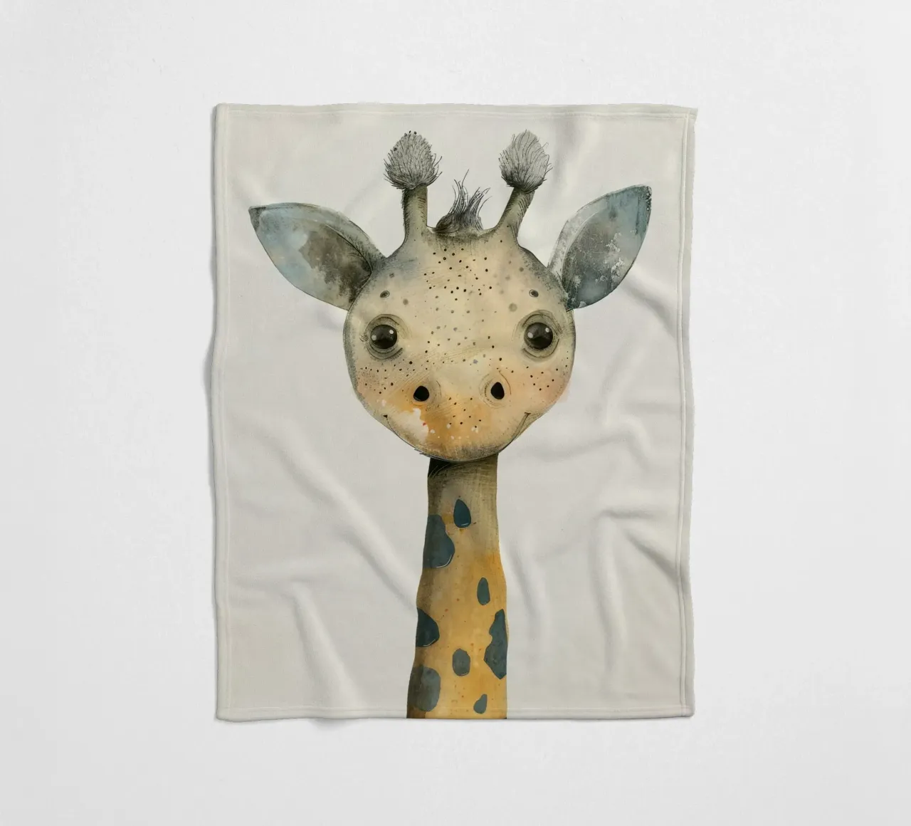 Elegant Giraffe with Gentle Curves and Soft Lines fleece blanket by DesignDoodle