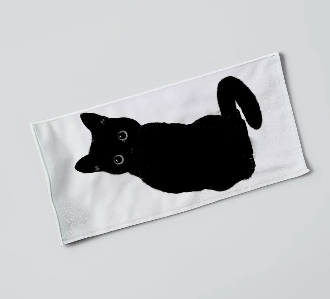 Spooky Cute Cat towel by Laura Graves