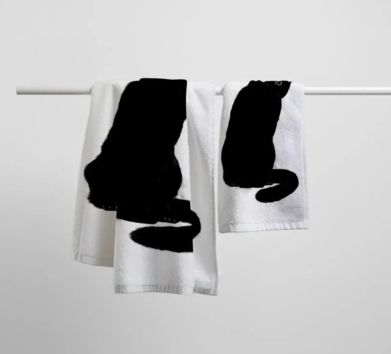 Spooky Cute Cat towel by Laura Graves