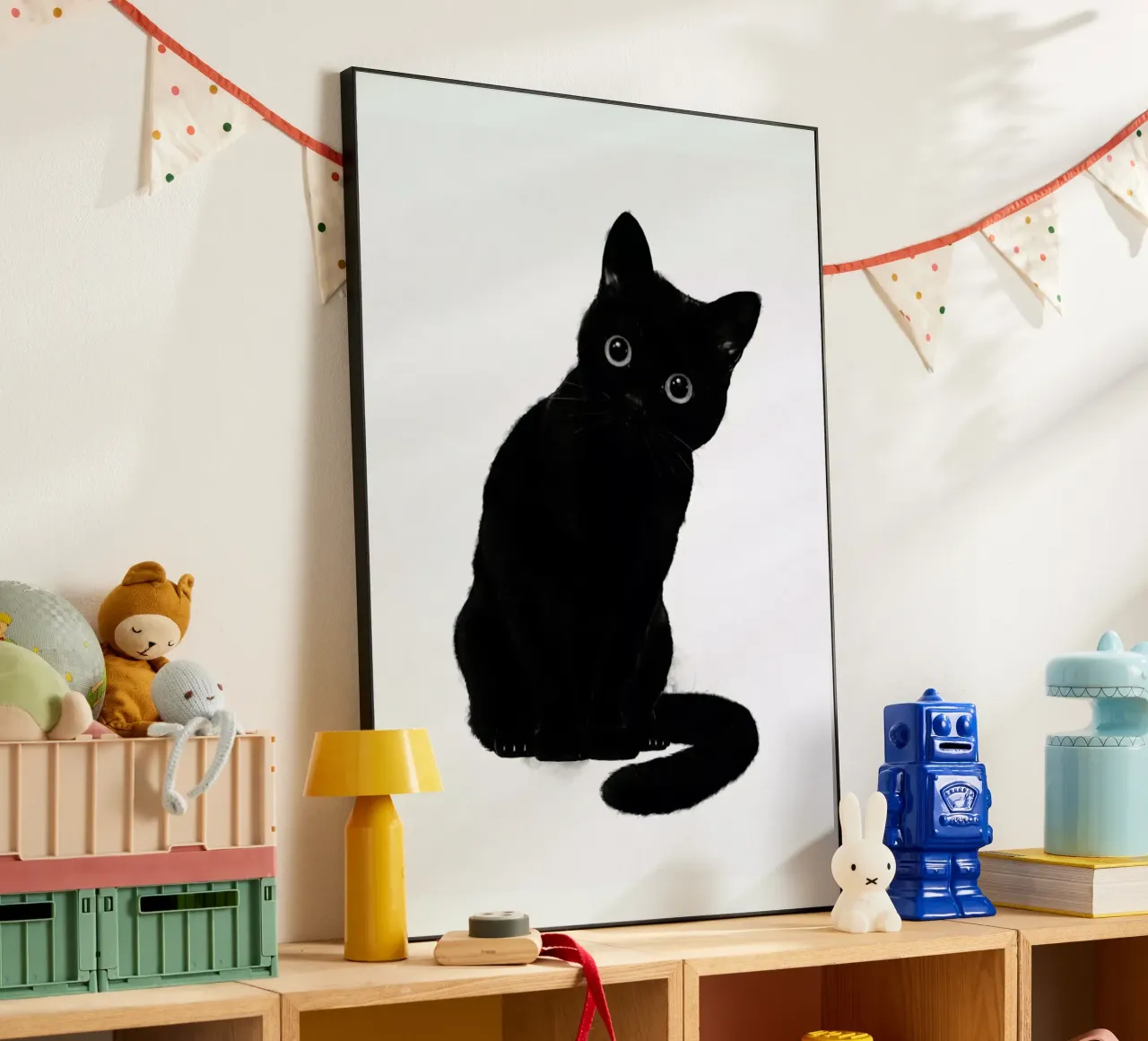 Spooky Cute Cat aluminium-dibond van Laura Graves