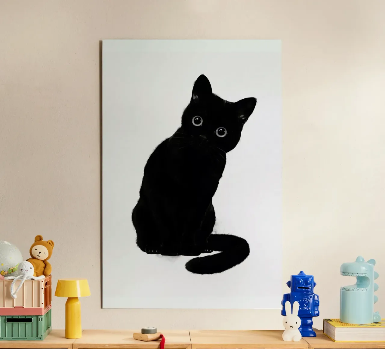 Spooky Cute Cat aluminium-dibond van Laura Graves