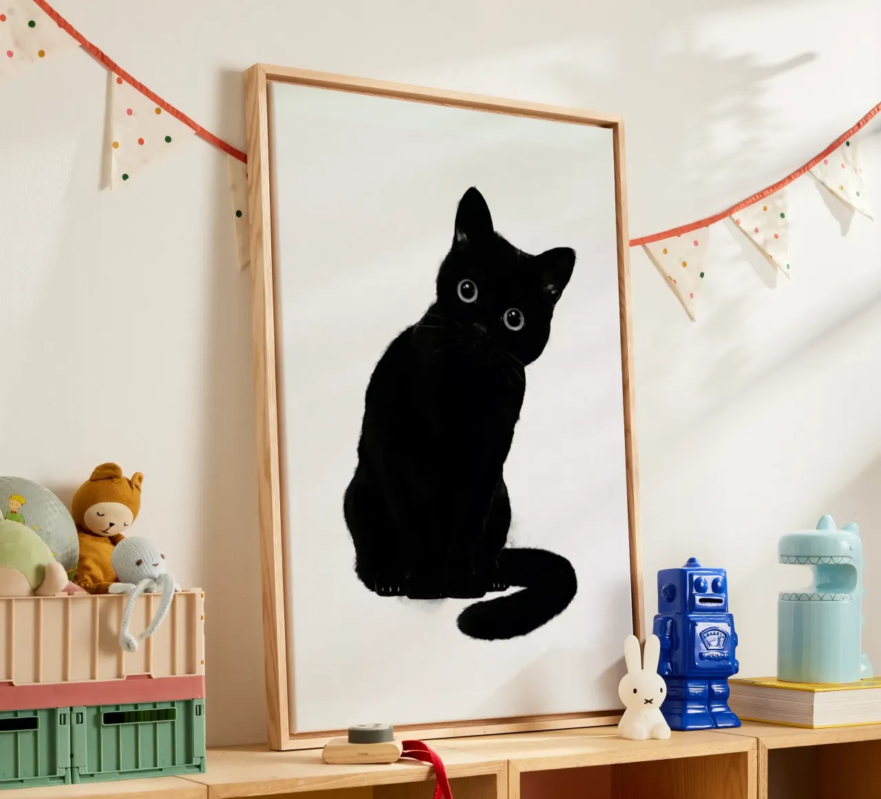 Spooky Cute Cat canvas by Laura Graves