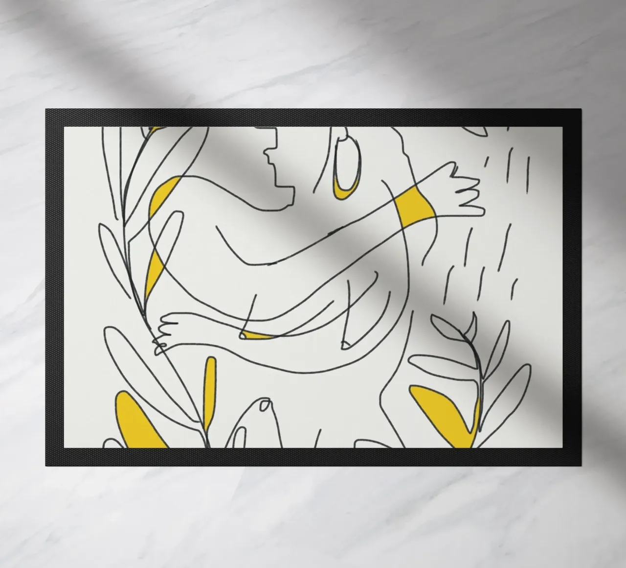 Doccia tropicale in line art zerbino da Little Dean