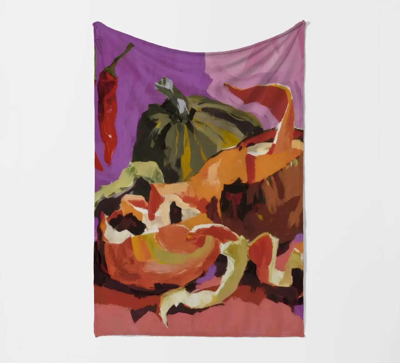 Kürbis-Pfeffer-Patch Fleecedecke von Radiance Landscape