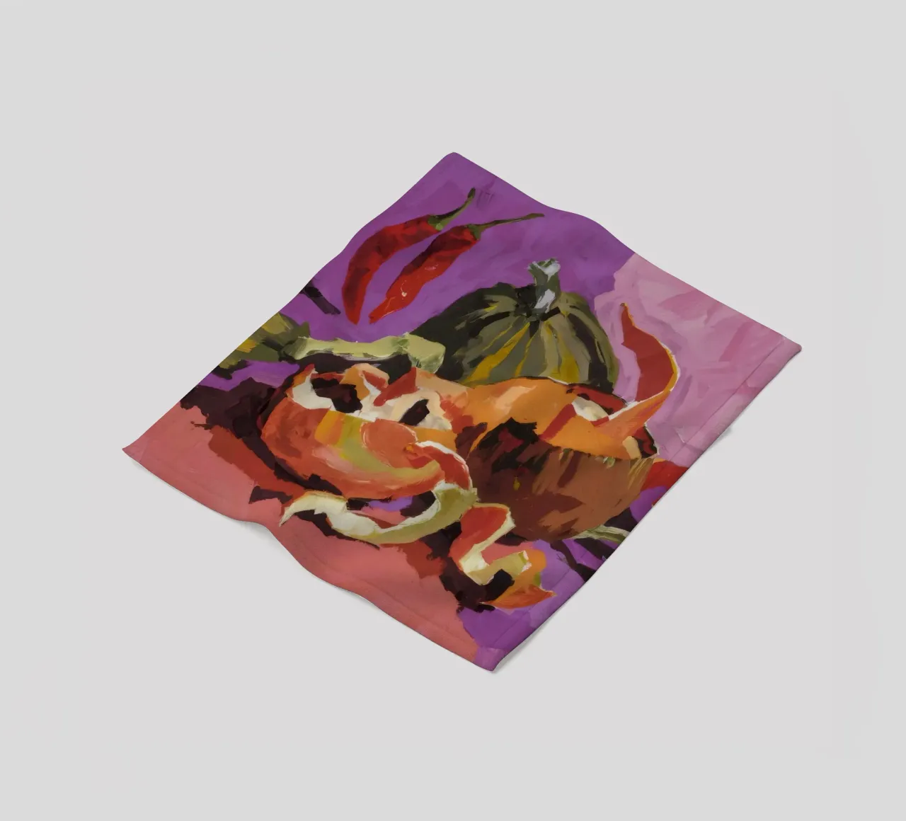 Kürbis-Pfeffer-Patch Fleecedecke von Radiance Landscape