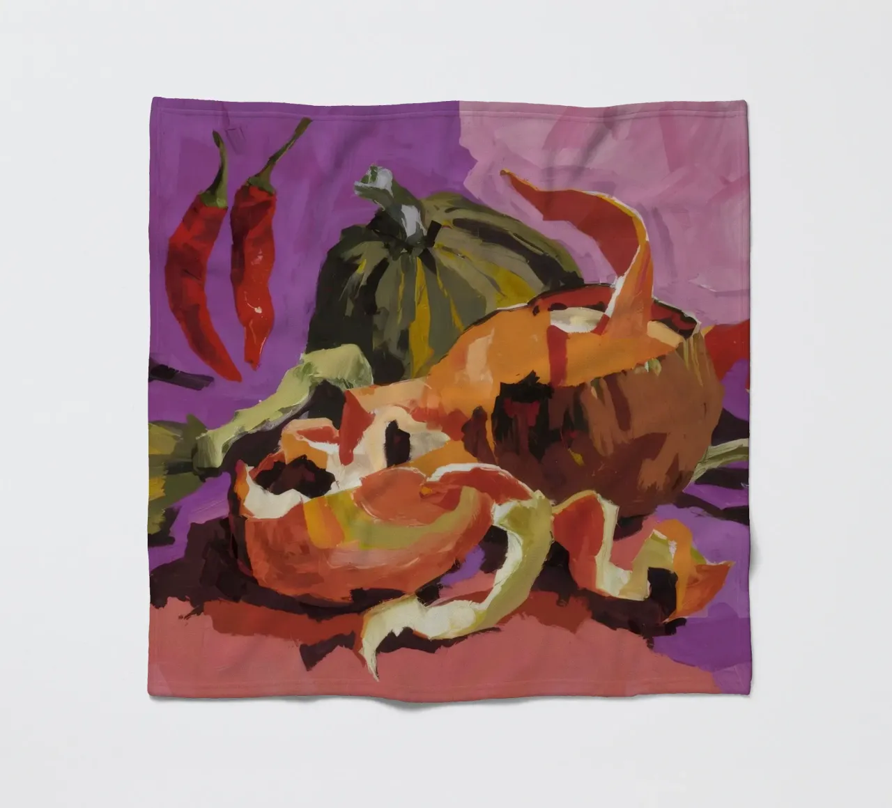 Kürbis-Pfeffer-Patch Fleecedecke von Radiance Landscape