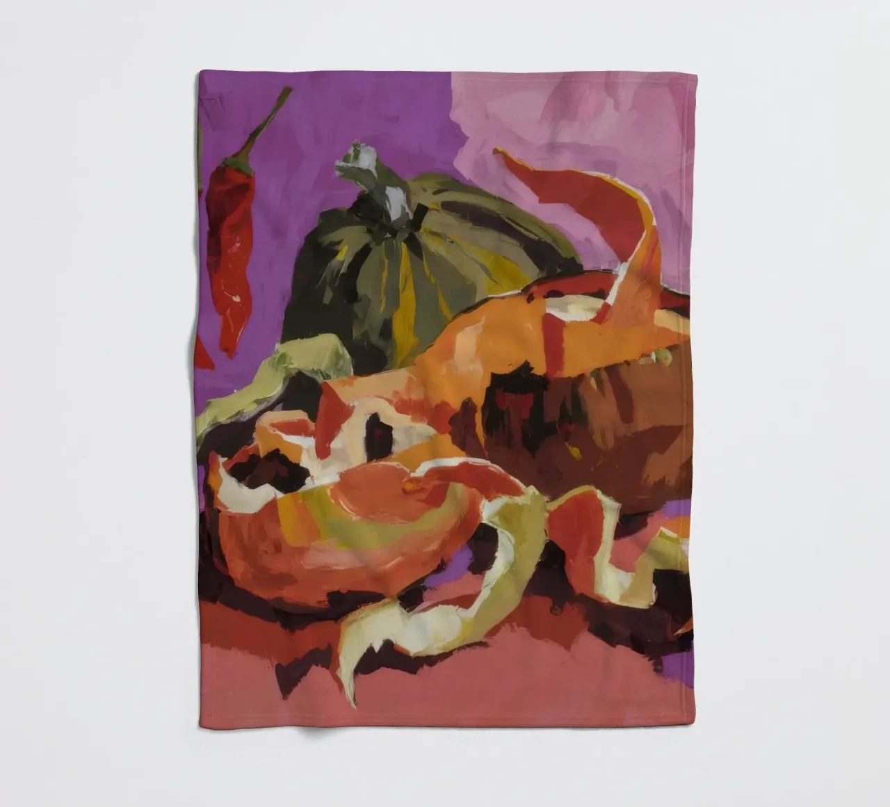 Kürbis-Pfeffer-Patch Fleecedecke von Radiance Landscape