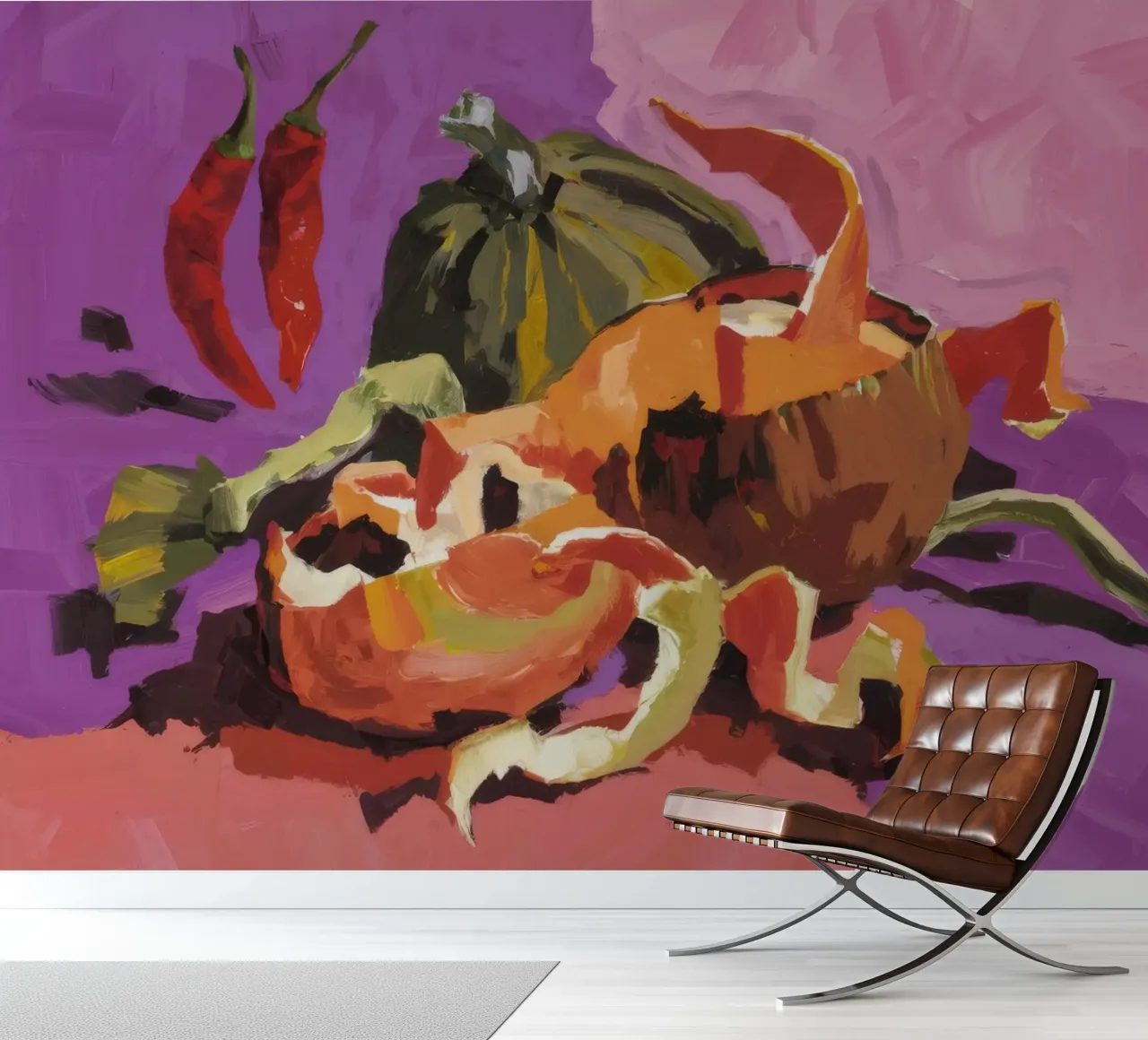 Pompoen Peper Patch fotobehang van Radiance Landscape