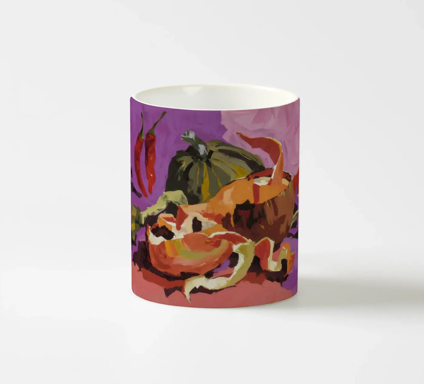 Pumpkin Pepper Patch ceramic mug by Radiance Landscape