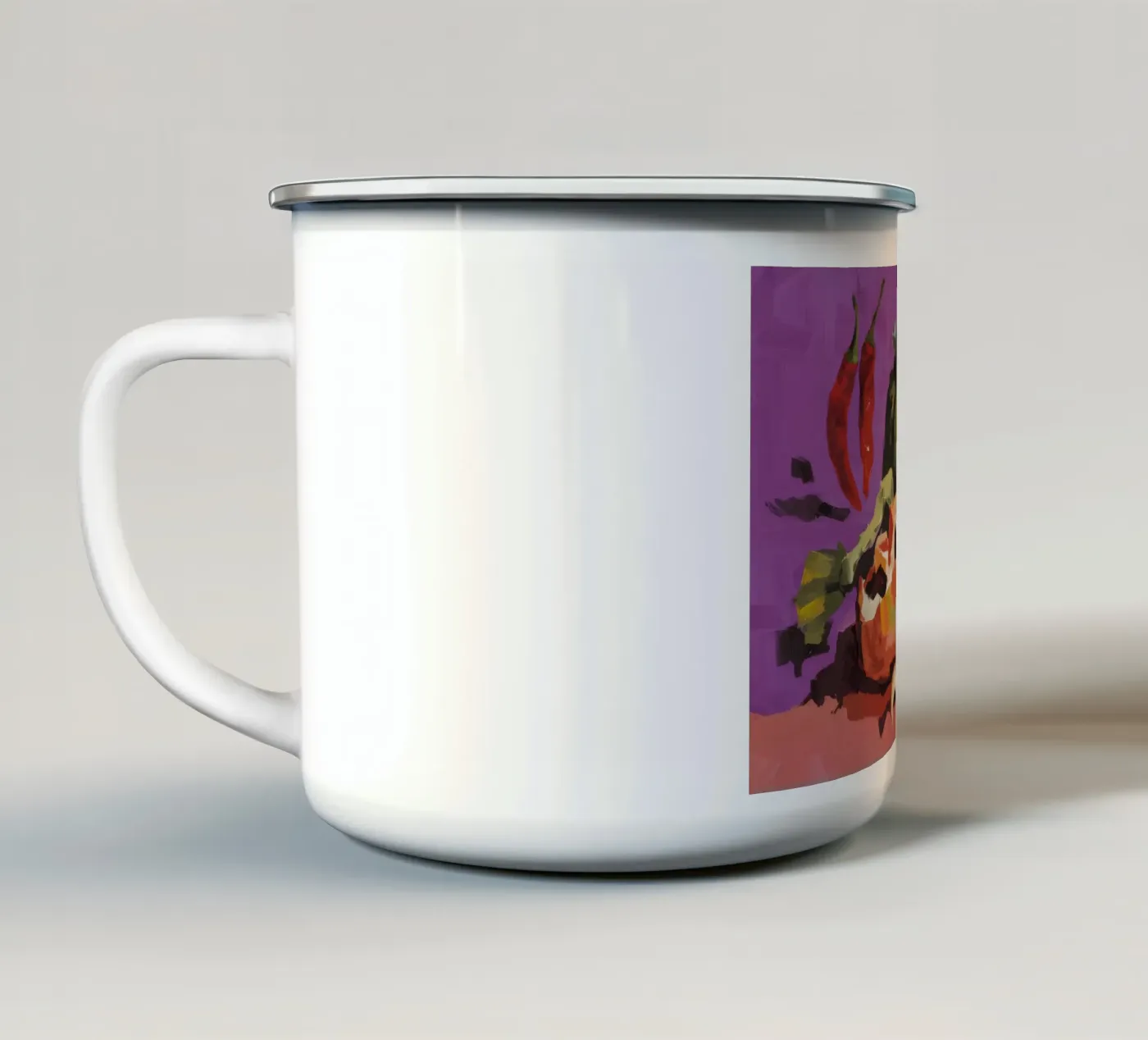 Pumpkin Pepper Patch enamel mug by Radiance Landscape
