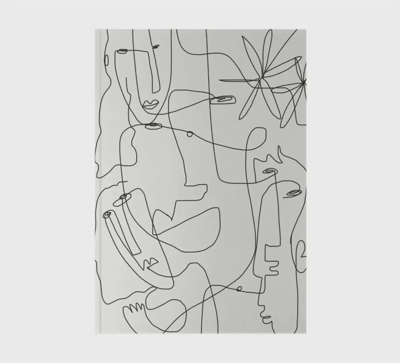 Line art faces notebook by Little Dean