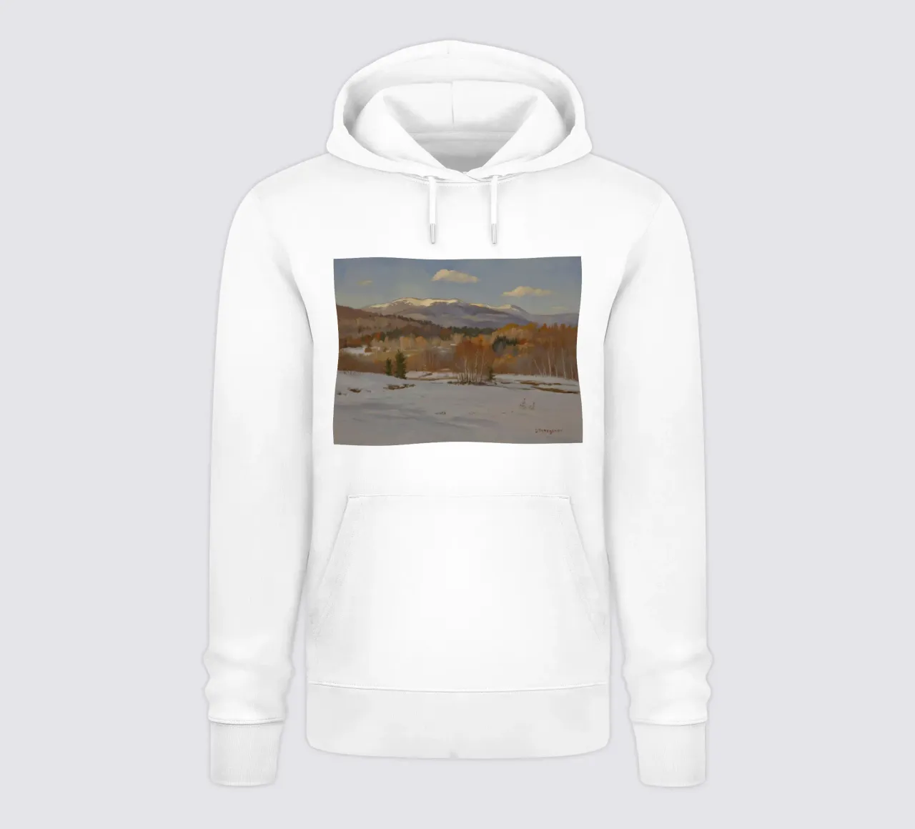 Calma helada de invierno sudadera con capucha de Radiance Landscape
