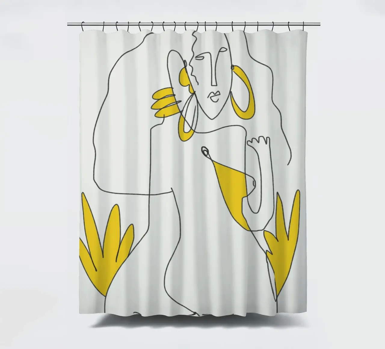 Linee e curve tenda da doccia da Little Dean