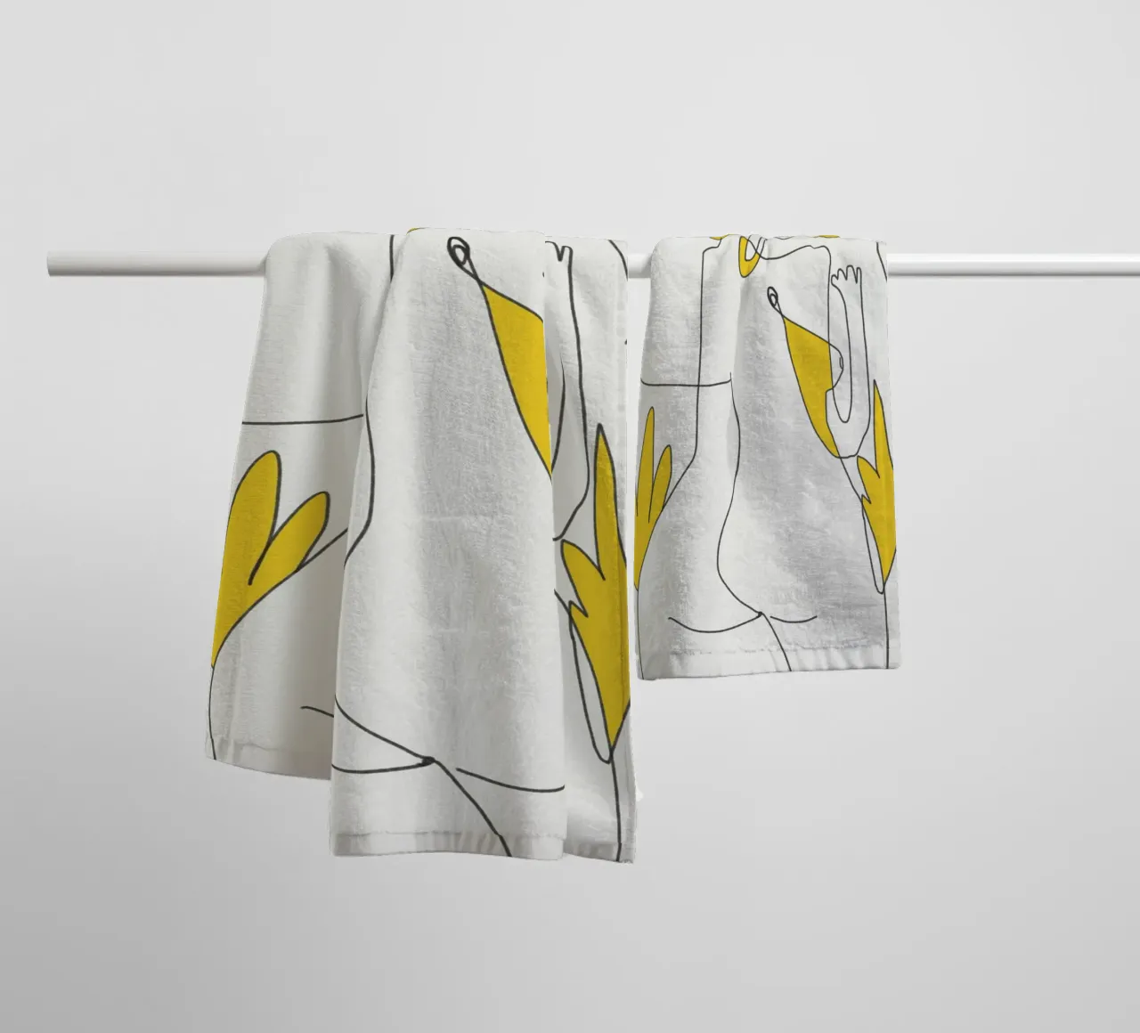 Linee e curve asciugamano da bagno da Little Dean