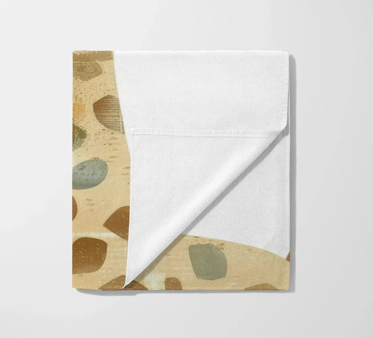 Whimsical Giraffe in Earthy Tones with Artistic Texture beach towel by DesignDoodle