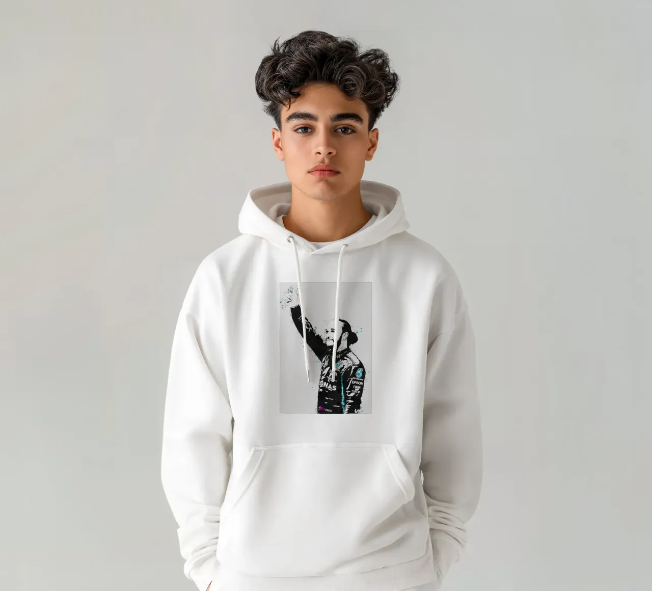 lewis hamilton felpa con cappuccio da tenten
