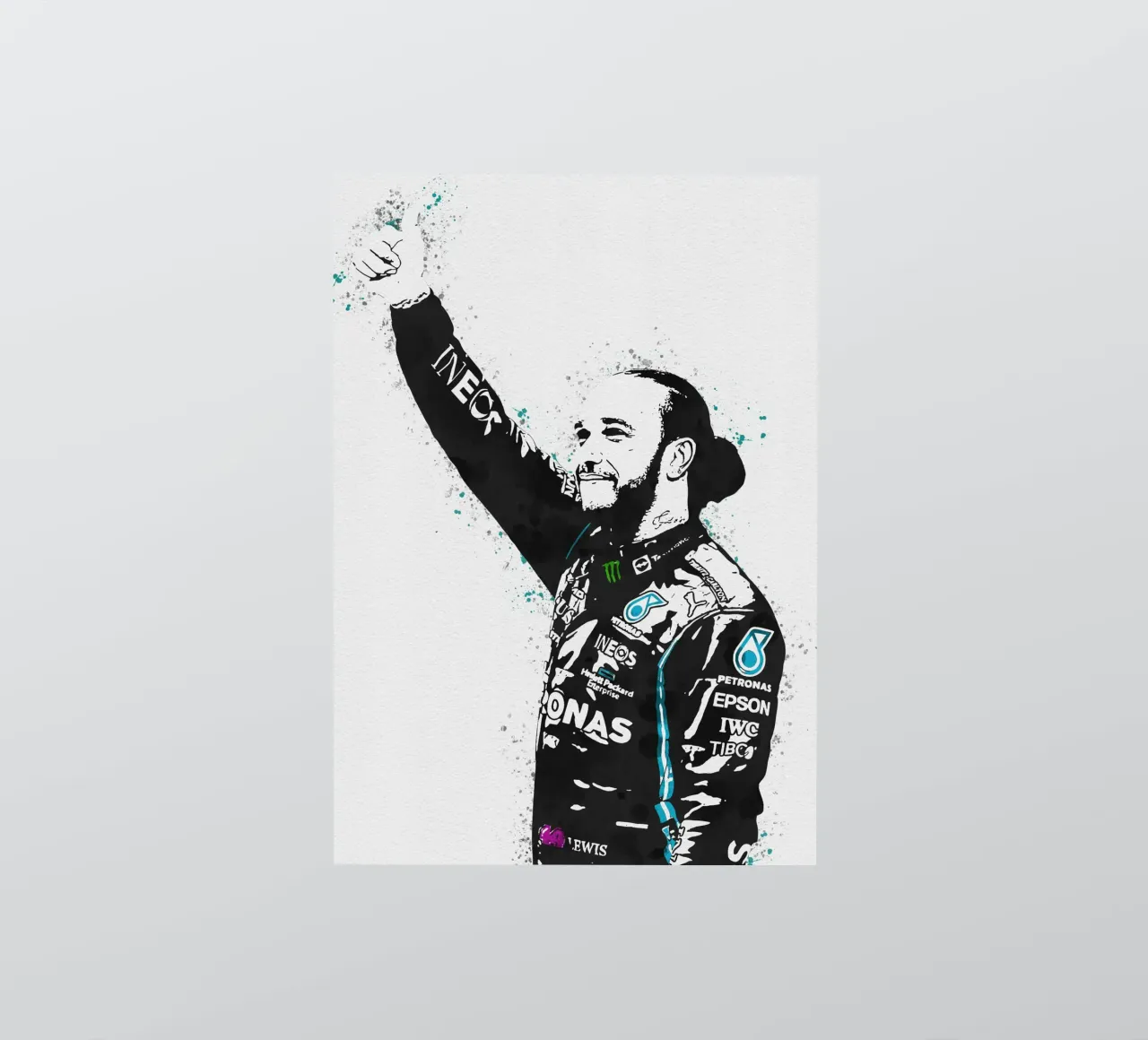 lewis hamilton pegatina de tenten