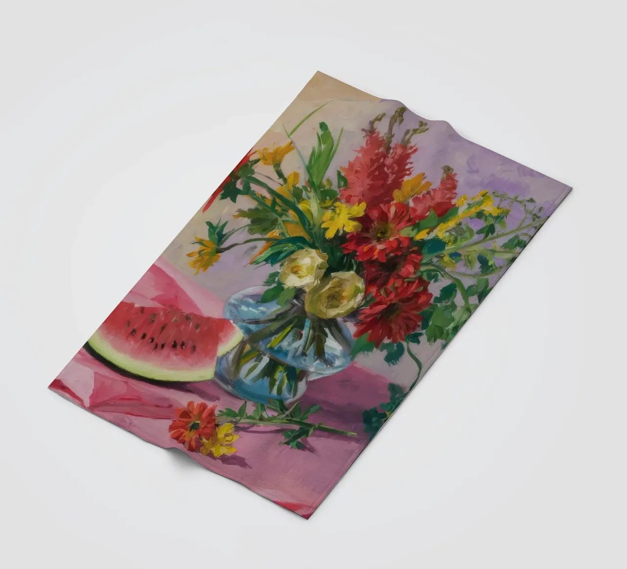 Wassermelone Blumige Helligkeit Fleecedecke von Radiance Landscape