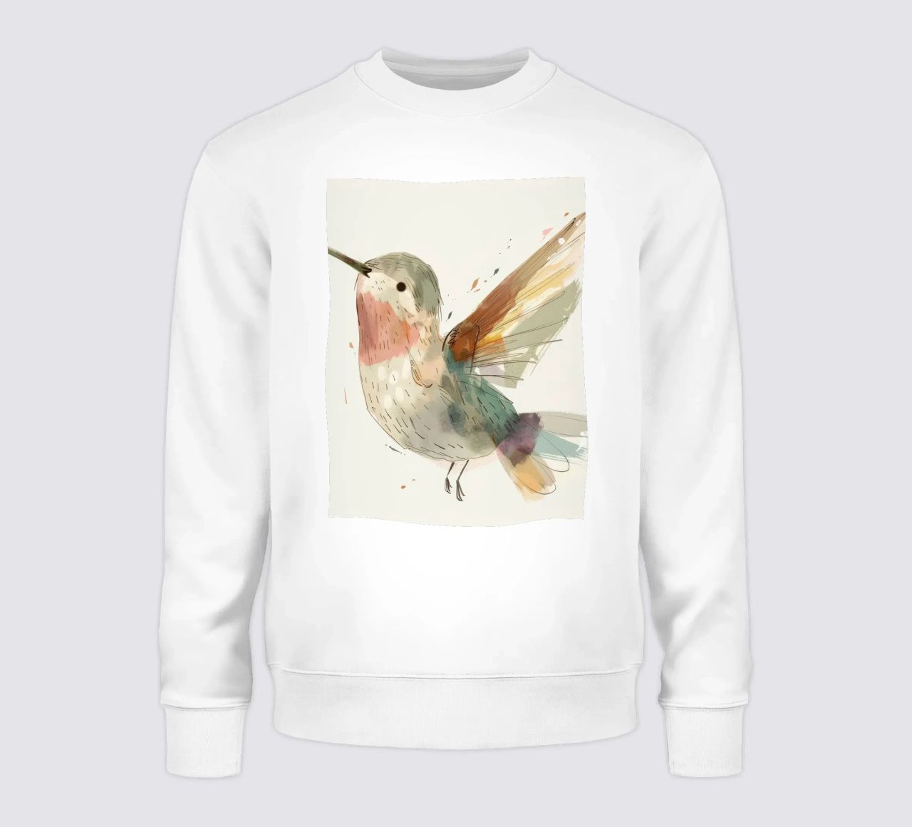Colibrì dinamico in acquerello vibrante felpa da DesignDoodle