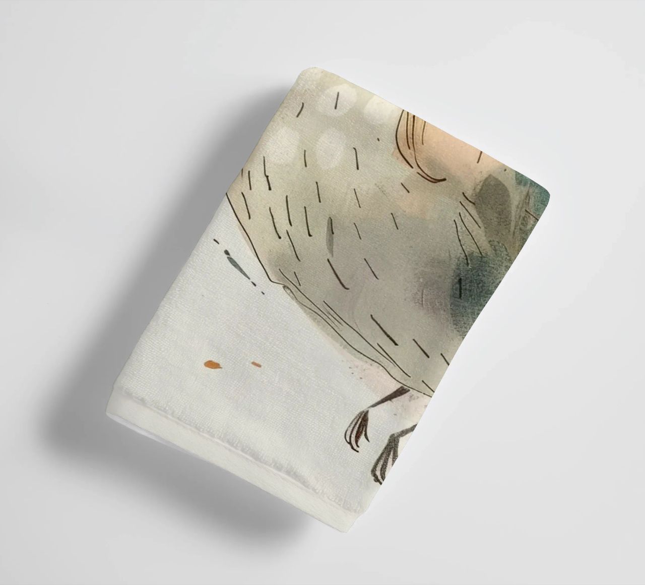Dynamic Hummingbird in Vibrant Watercolor towel by DesignDoodle