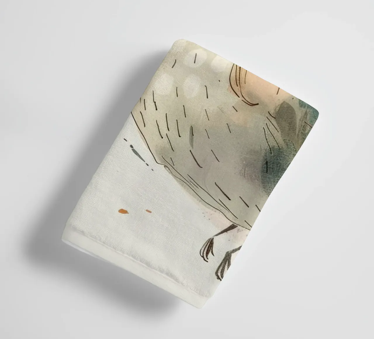 Dynamische kolibrie in levendige aquarel badhanddoek van DesignDoodle