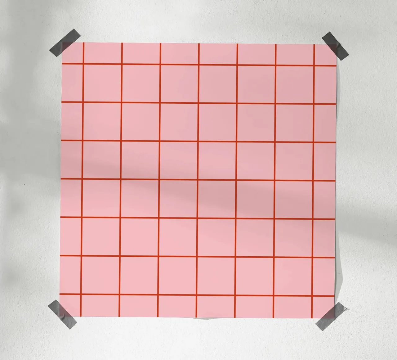 Quadrati a righe - rosa e rosso carta hahnemühle da Wackapacka
