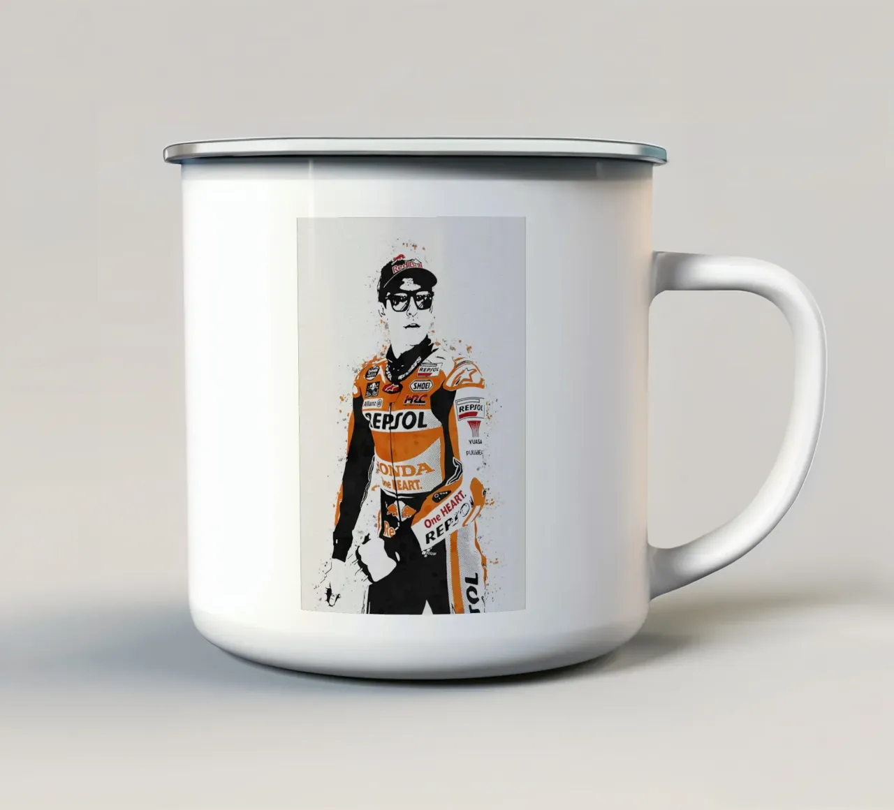 marc marquez tazza in smalto da tenten