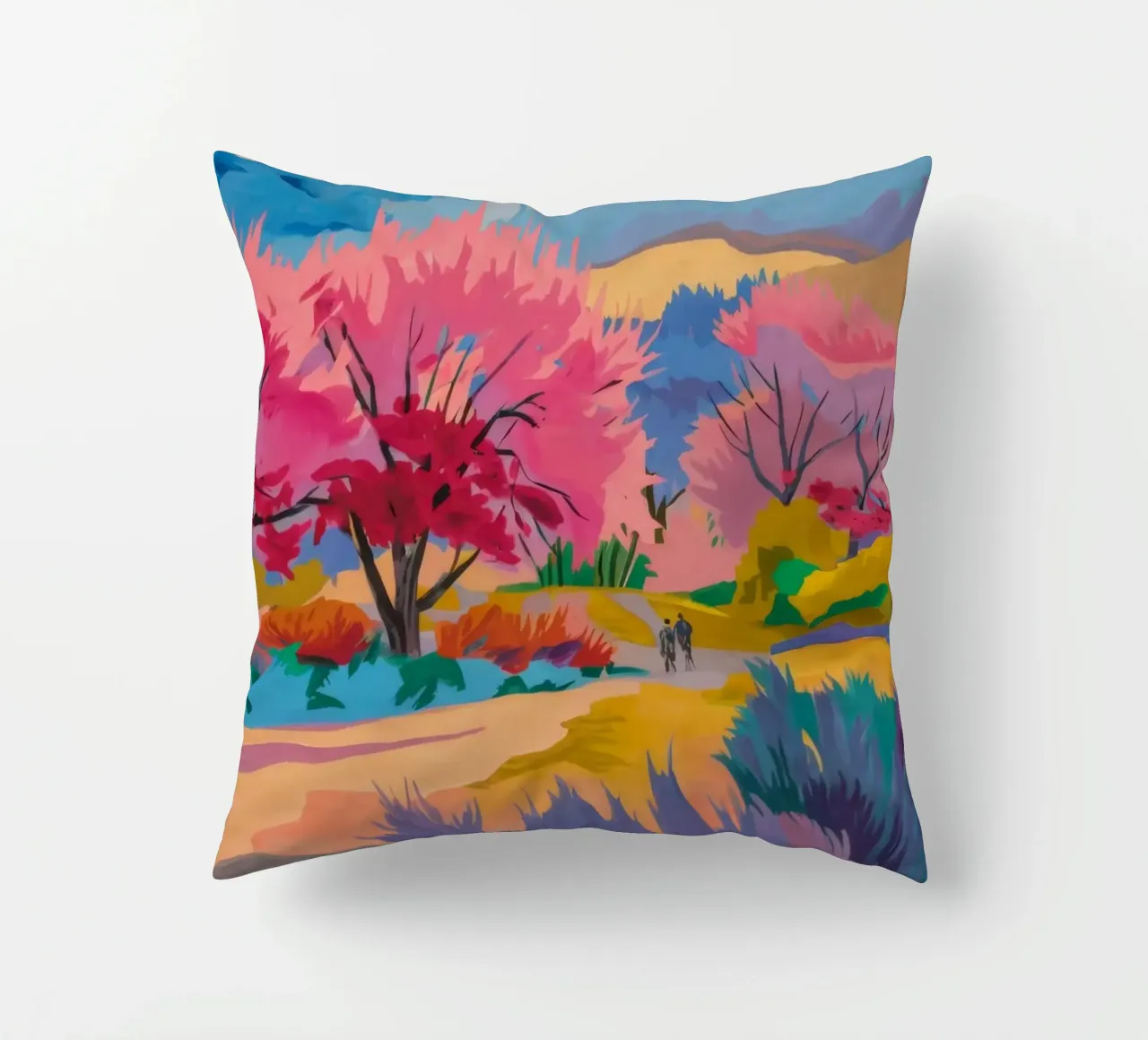 Sakura River Dream cuscino da Radiance Landscape