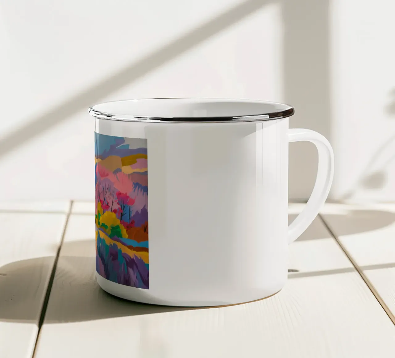 Sakura River Dream tazza in smalto da Radiance Landscape