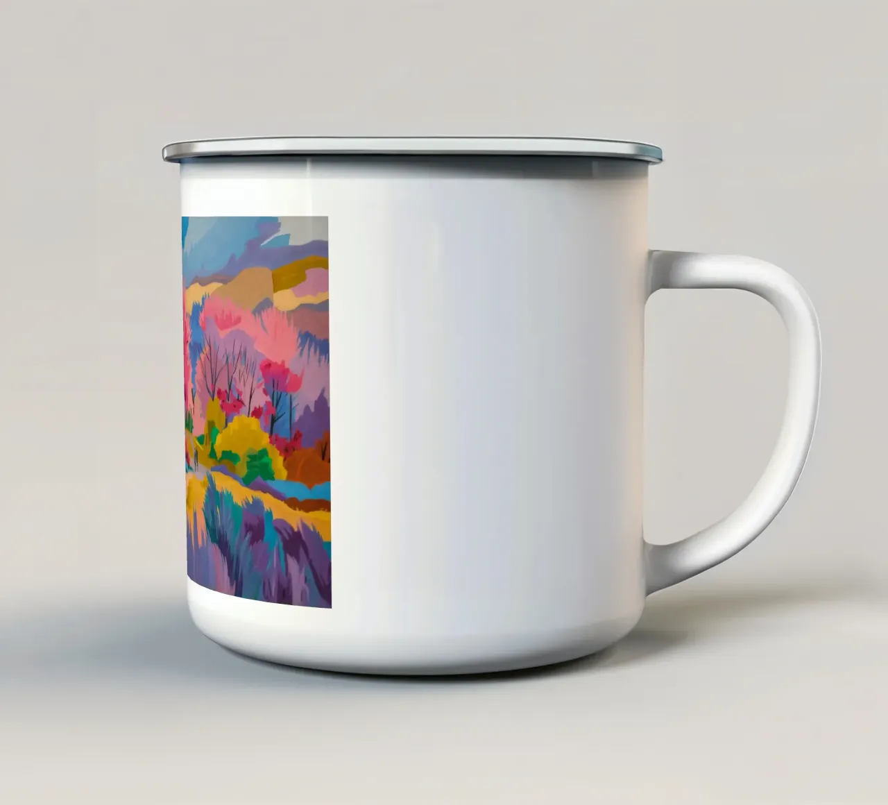 Sakura River Dream tazza in smalto da Radiance Landscape