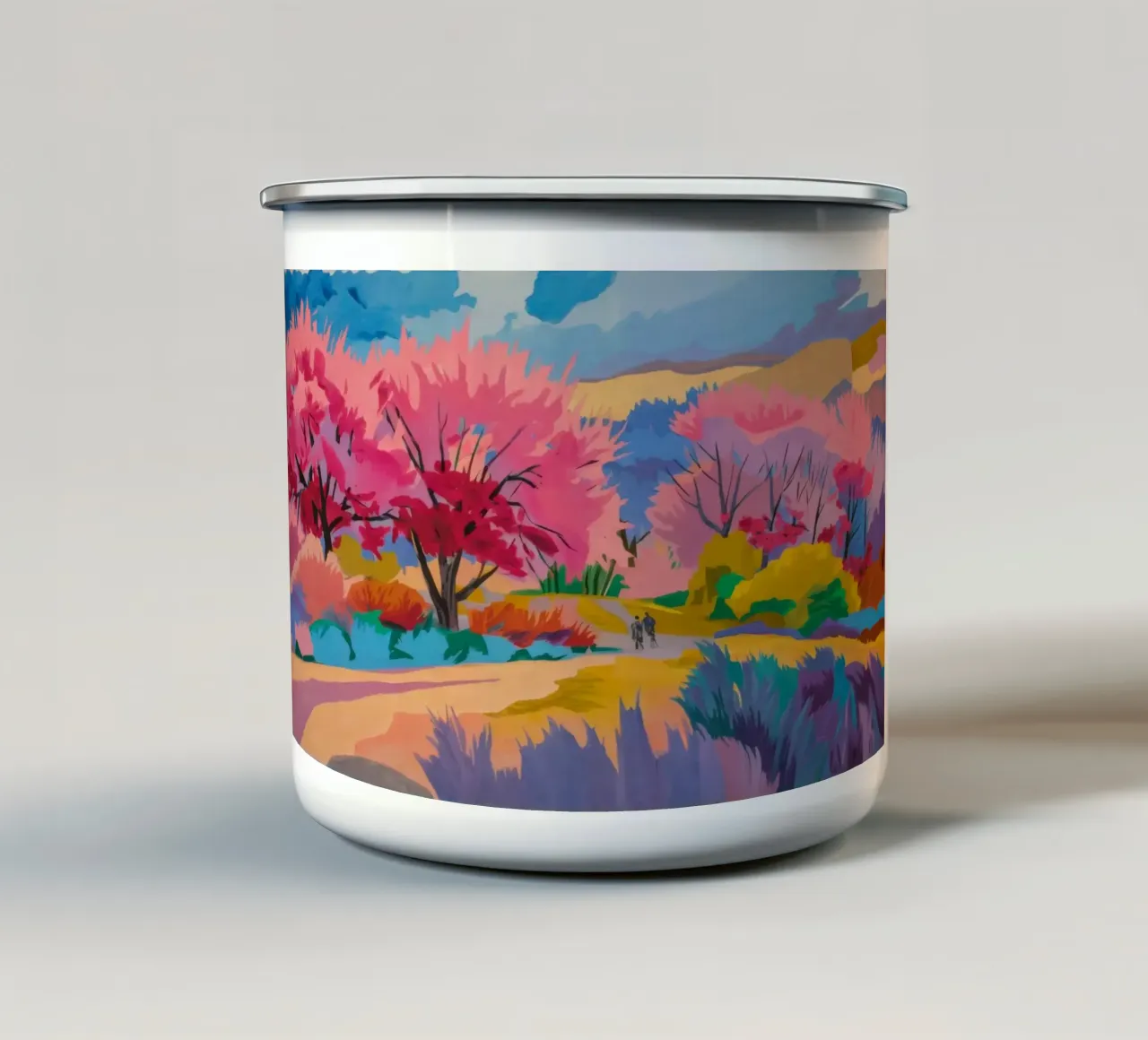 Sakura River Dream tazza in smalto da Radiance Landscape