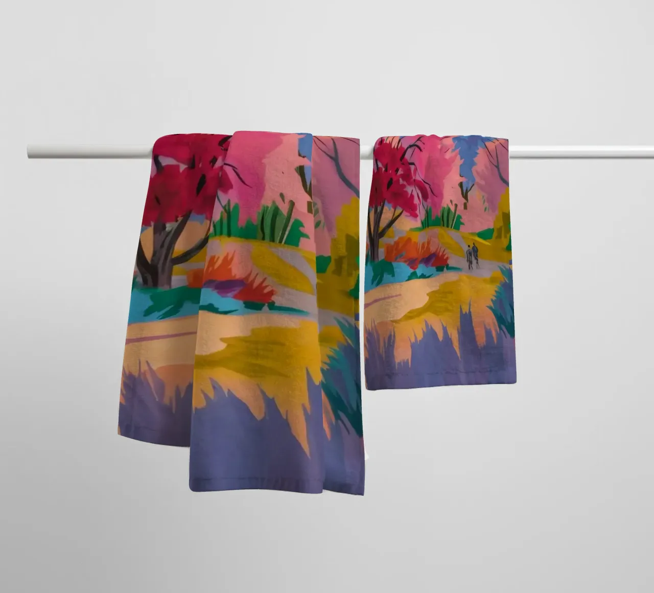 Sakura River Dream asciugamano da bagno da Radiance Landscape