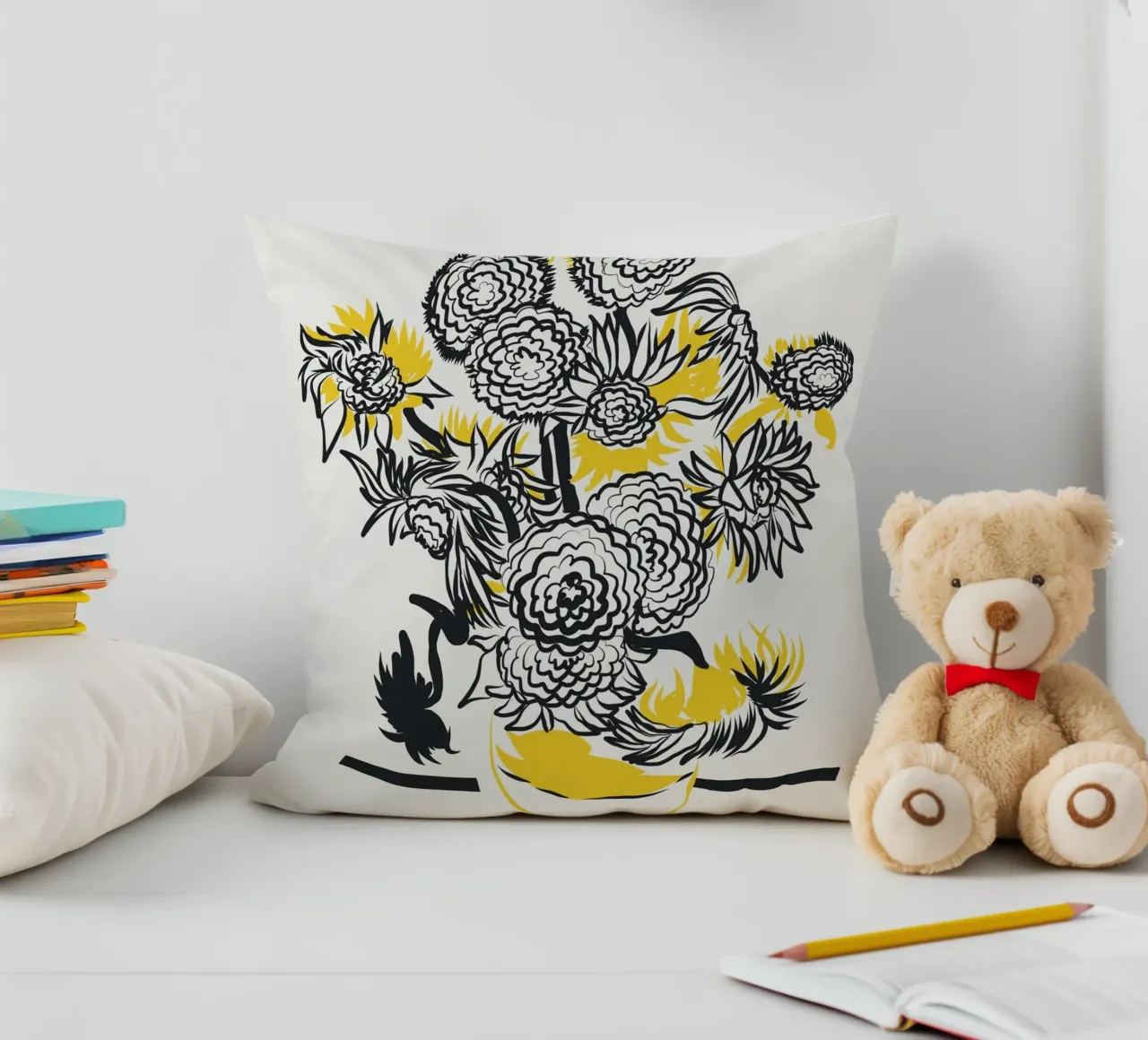 Girasole bicolore cuscino da Little Dean